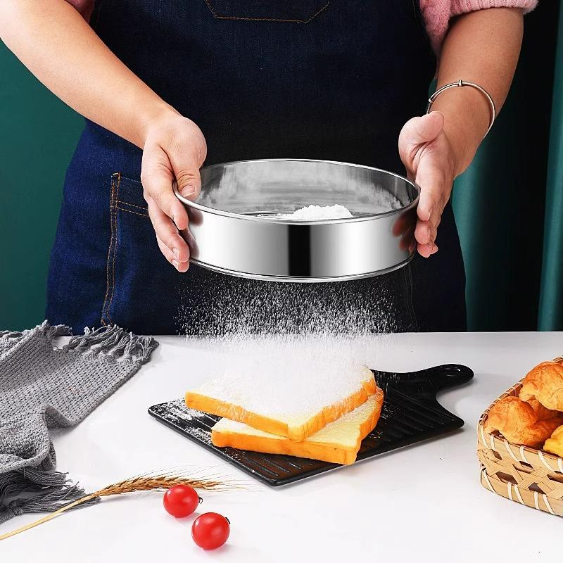 Thickened Stainless Steel 60 Mesh Flour and Noodle Sieve for Ultra-Fine Filtering