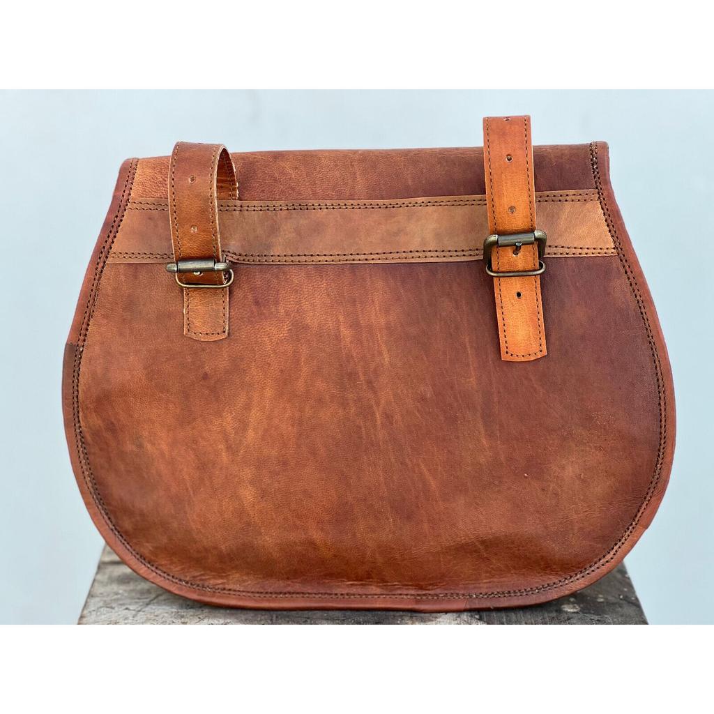 13" Leather Trunk Motorcycle Combo Saddle 3 Bags Saddlebag Luggage 3 Side Bag