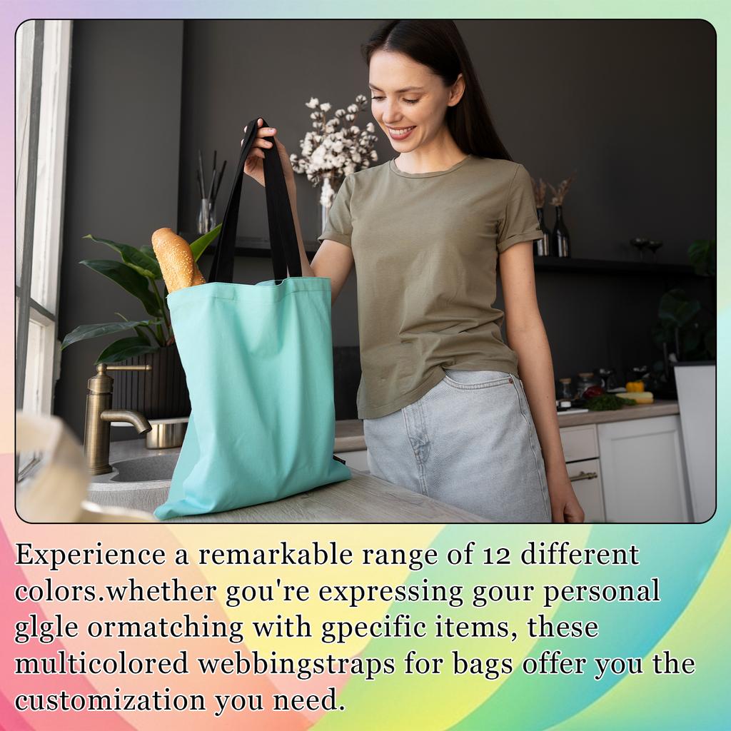 12 StüCke 36M Baumwolle Gurtband 20Mm Breit SchräGband Canvas BaumwollbäNder Polypropylen GurtbäNder Nahtband Zum NäHen FüR Ruck