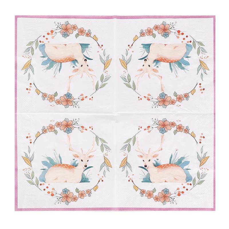 20pcs/Pac 33*33cm 2-Ply Disposable Party Napkin Cartoon Pattern