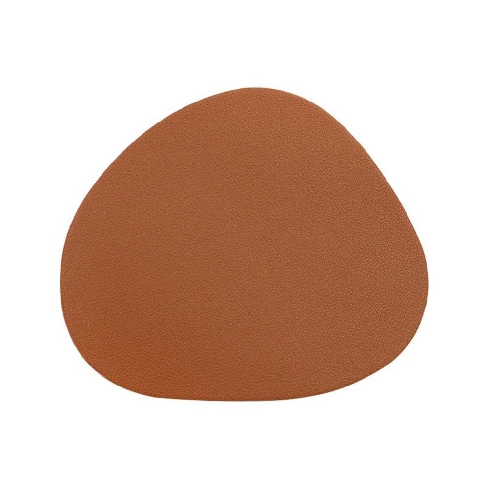 

Faux Leather Coaster Heat Resistant Insulation Coffee Mat New Dinner Table Mat коричневый