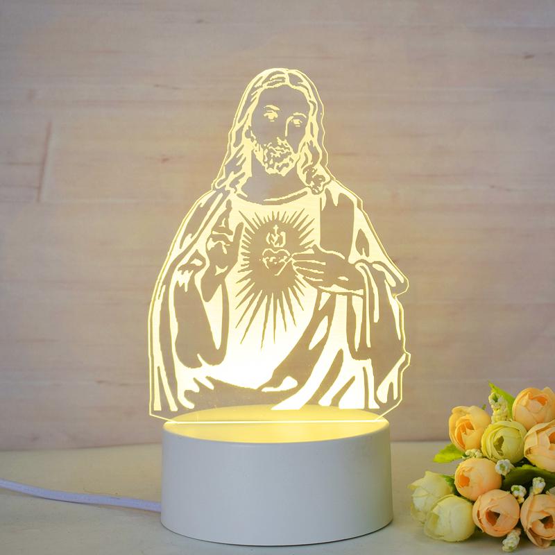 Customize Acrylic 3D Illusion LED Warm White Night Light for Living Room Kids Bedroom Decorative Lamp with USB Power