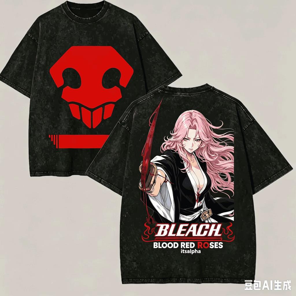 2026 Washed T-shirt Anime Lover Harajuku New Model Oversized Vintage Loose Streetwear Classic Unisex high quality
