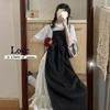 Strap skirt girls summer year new middle school high school students sweet suspender long dress dress set