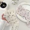 Female Summer Thin Trend Sweet Broken Flower Hollow Out Breathable Boneless In The Tube Pile Socks