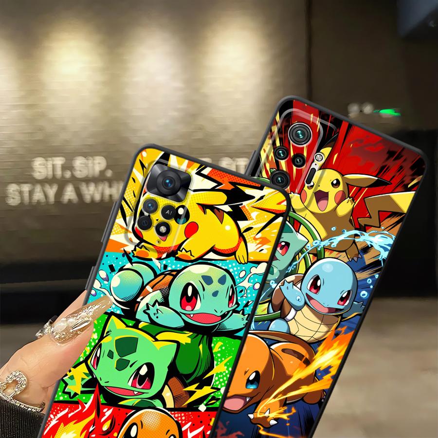 Cartoon Hot Pokemon Funda Phone Cover Case for Xiaomi Redmi Note 13 Pro Plus 10S 9S 11s 12s 7 8 14 11 10 9 12 Pro