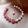 Elegant Baroque Natural Pearl Bracelet Female Luxury Zircon Pendant Fashion Girl Sweet Jewelry for Women