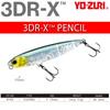 YO-ZURI Bass Lure 3DR-X Pencil Floating 75mm Color: Matte Ghost