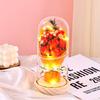 Qixi Festival Valentine's Day Gift Log Base Immortal Rose Glass Cover Creative Soap Flower Gift