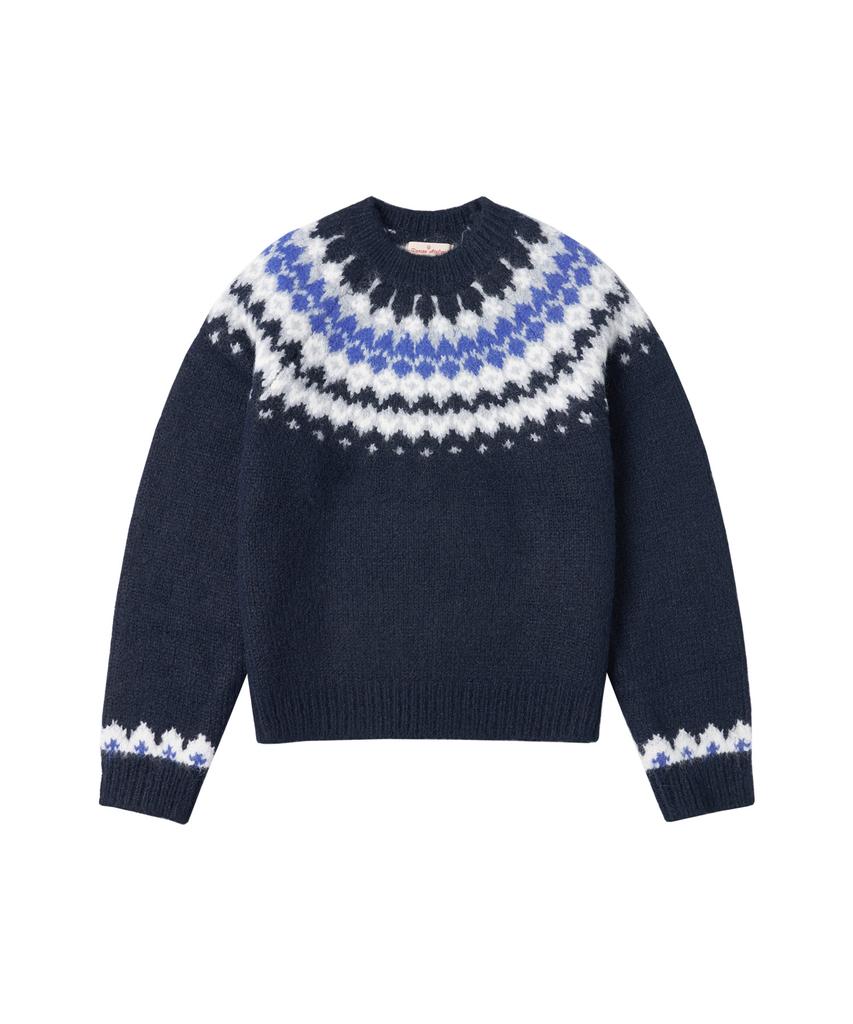 Banwonateullie Kn4256 Nordic Round Knit_Navy
