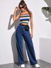 High-Waist Wide-Leg Jeans for Women - Slimming Straight Fit for Petite Pear-Shaped Figures, Perfect for Spring and Autumn 2025.