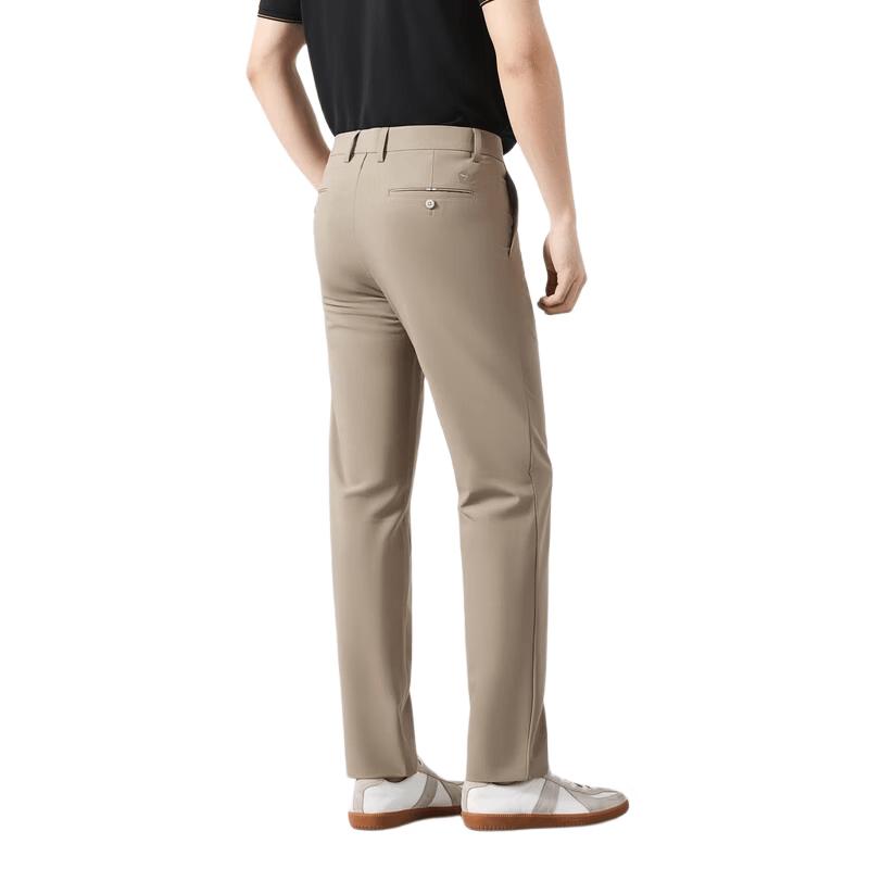 Qipai Men's Slim Straight Instant Cool Business Casual Pants