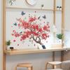 New Chinese-style Romantic Peach Tree and Magpie Living Room and Study Home Decoration and Beautification Wall Stickers