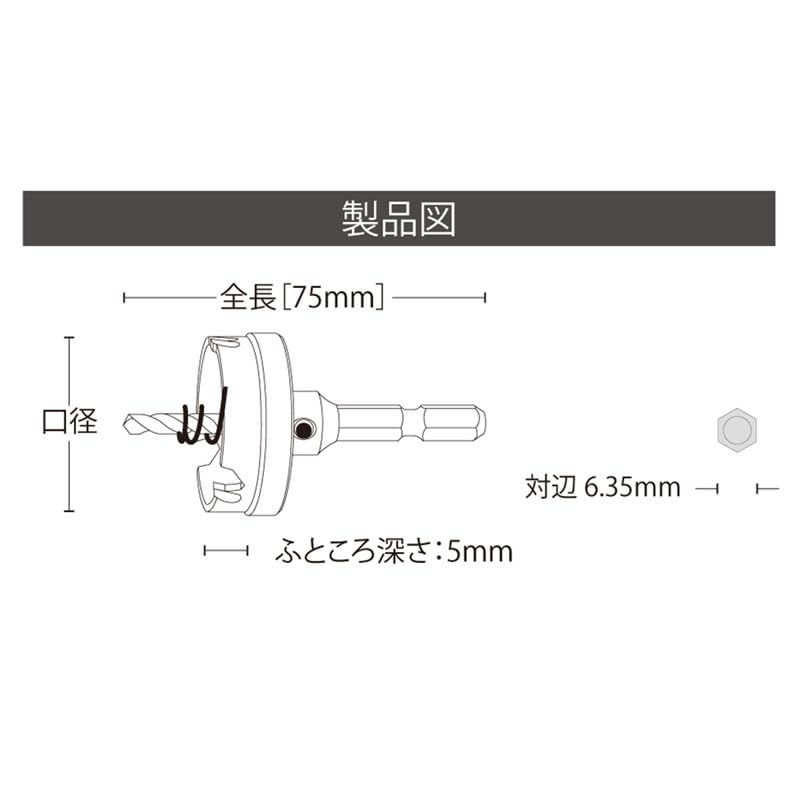 Unika 30mm Charging Metal Core Hole Saw (unika) MCJ-30 (MCJ Type)