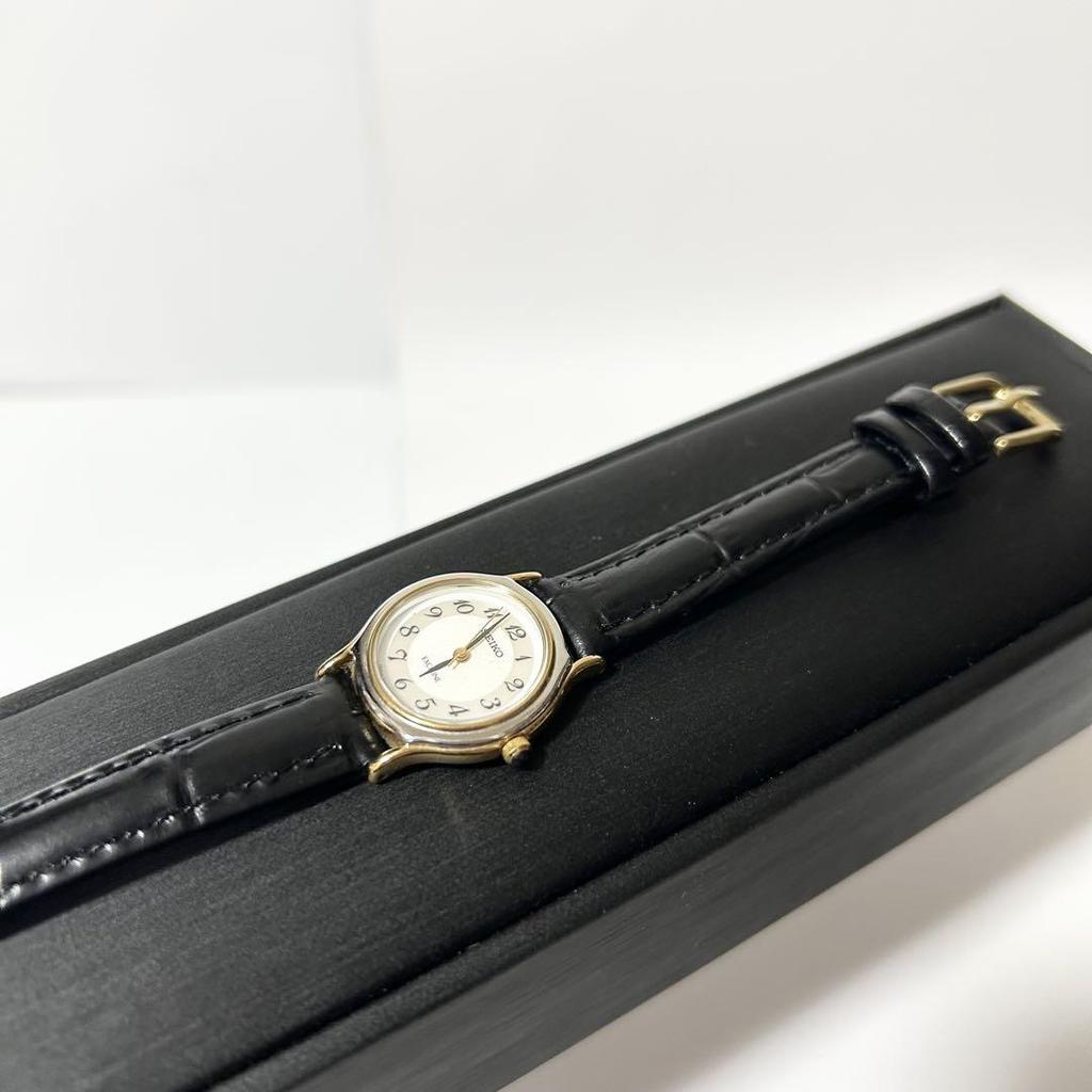 [USED] SEIKO QZ Exceline Wristwatch with White Dial, Operation Confirmed