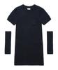 Covernat Woman Arm Warmer Short Sleeve Knit Dress Navy