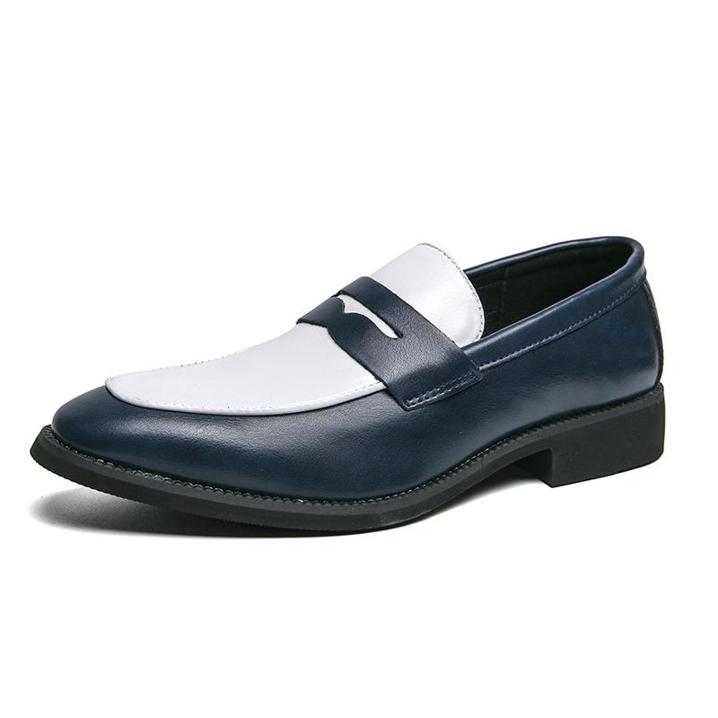 Italian Luxury Brand Gentleman Loafers Slip-on Leather Pointed Toe Shoes Men's Casual Shoes Moccasin High Quality Wedding Shoes