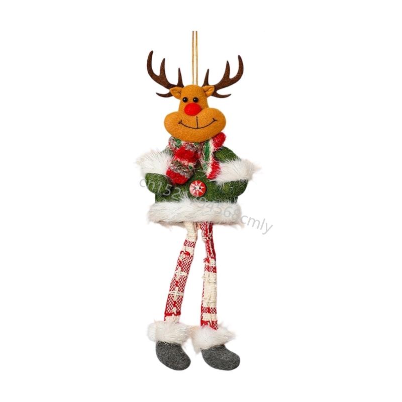 Santa/Snowman/Deer/Bear Christmas Hanging Doll Office Home Seasonal Accessory 6XDE