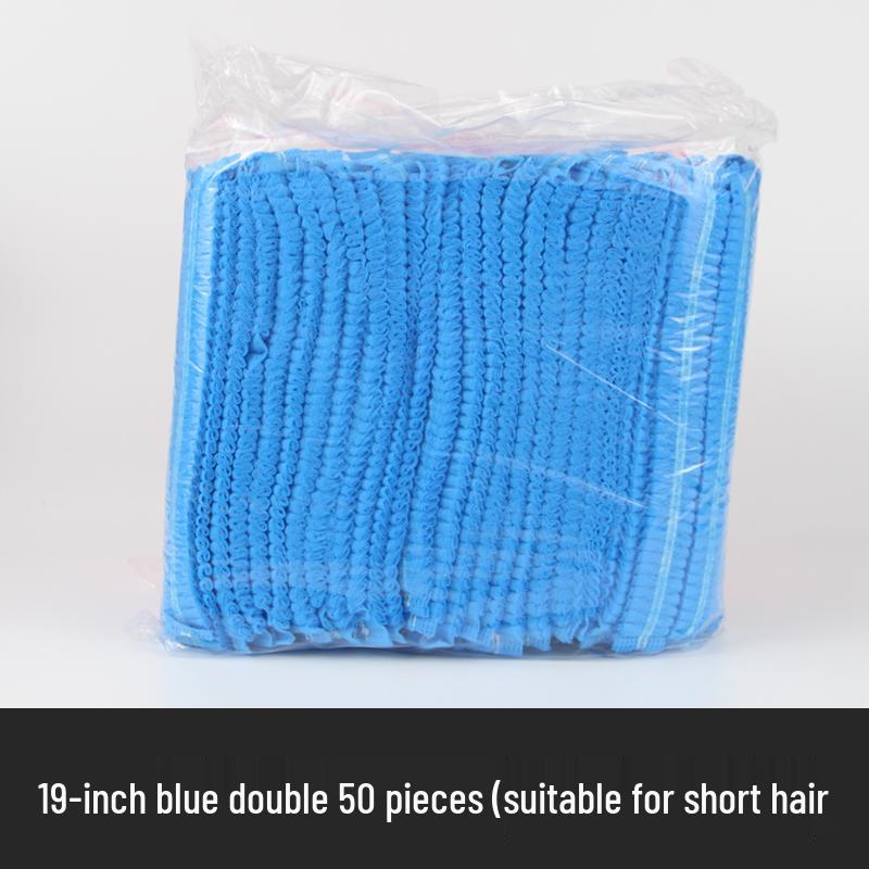 Thickened Disposable Non-Woven Mesh Caps for Dustproof Hair Protection in Workshops, Beauty Salons, and Food Prep