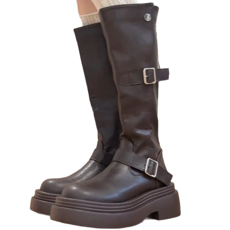 Wear to work, daily wear comfortable fashion boots, women's 2025 autumn new comfortable and stable and Gaomilade fashion boots