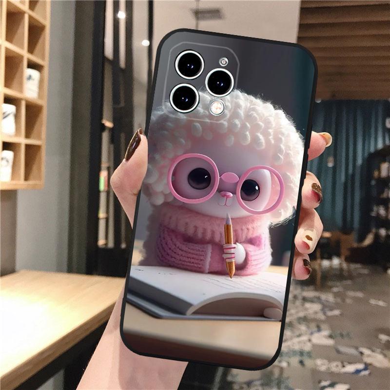 Cartoon Sheep Phone Case For Iphone 15 14 Pro Max 13 12 11 Pro Max XSMax XR 12 13 Mini 14 Plus