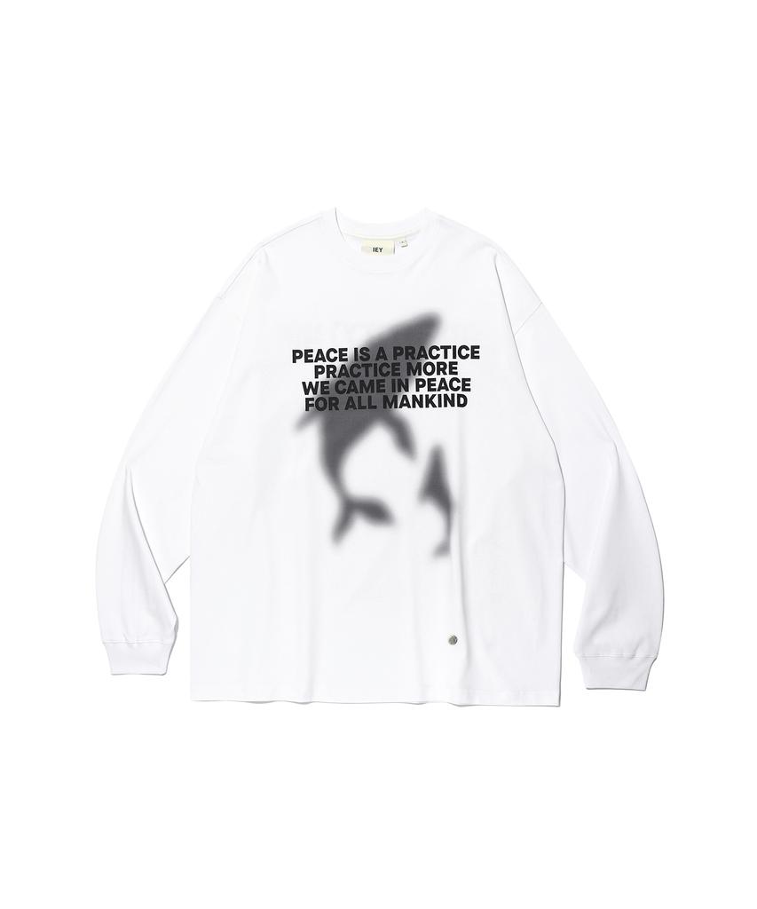 IEY Peace Whale Long Sleeve White
