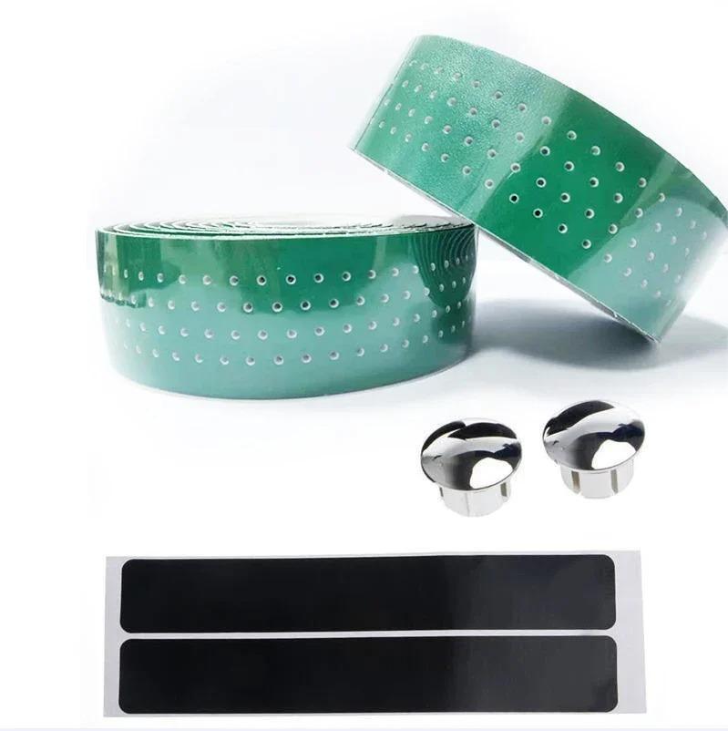 

Bicycle Handlebar Multicolor Camouflage Straps Bicycle Perforated Leather Handlebar Straps Dead Fly Road Bike PU Handlebar Tape Dark Green