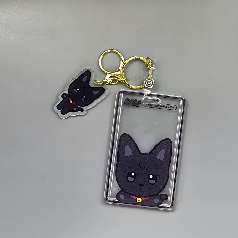 Aniteez Card Holder Keychain Keyring Acrylic Characters Photocard Sleeves Hongjoong Seonghwa Yunho Yeosang Keychain