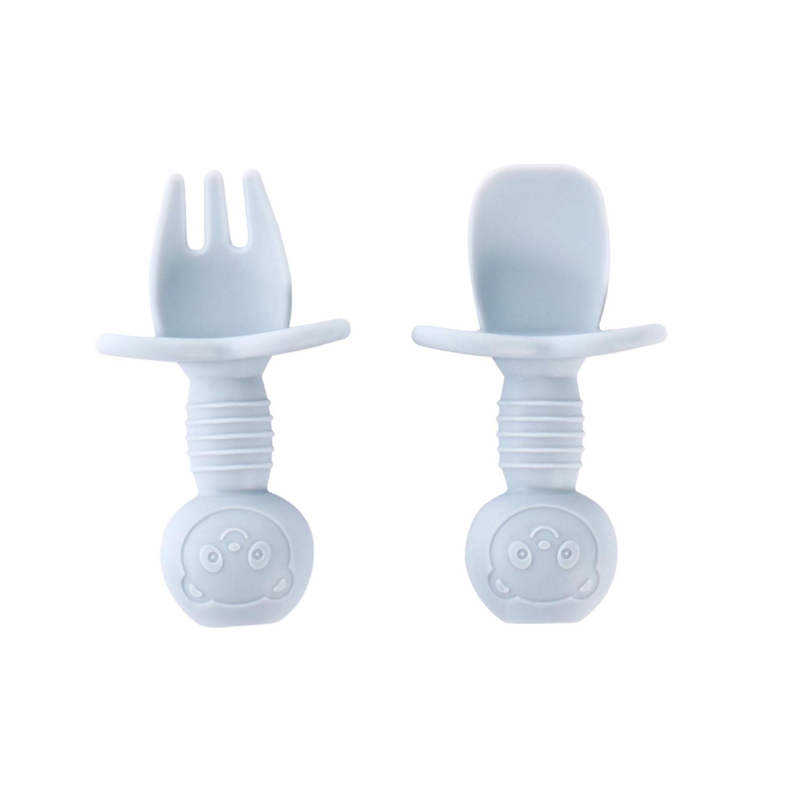 

Набор силиконовых столовых приборов для начинающих, ложки для малышей для самостоятельного кормления 6+ месяцев, принадлежности для прикорма, легкие в захвате детские приборы, детское питание One Size