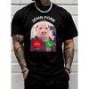 Europeiska storlekar Herr T-shirt Vardaglig Trendig Gatustil John Pork Grisrop Skärm Nedgång Acceptera Grafisk T-shirt HerrMode