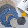 European Round Cotton Yarn Non-Slip Washable Woven Placemat - Simple Dining Table Insulation Mat