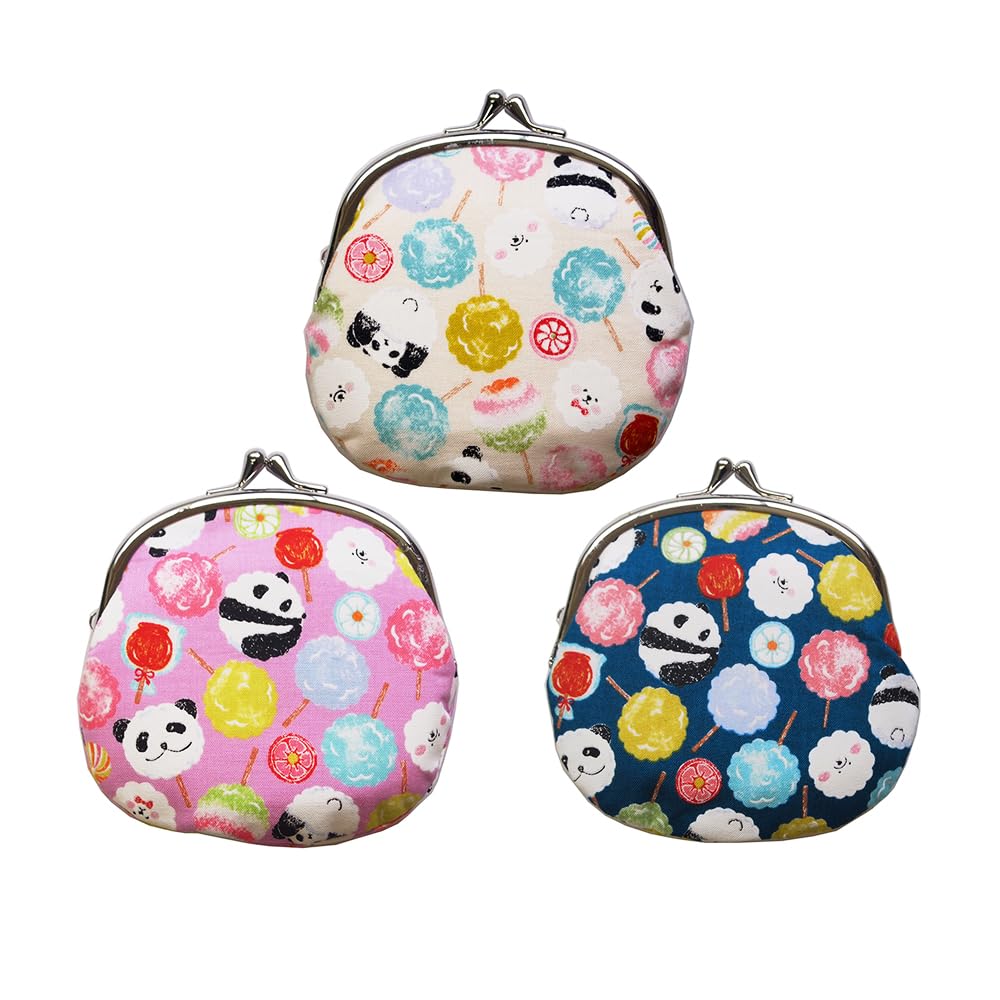 Made In Panda Cotton Coin 11 X Cm 11 X Japanese Panda Pink Kyosuke, Japan, Purse, 11.5 (3.3 Inches), 11.5 Cm, 3.3 Inches, Merchandise, Candy,