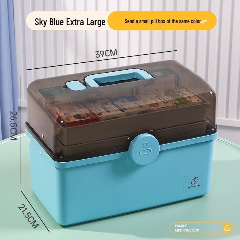 Boîte de Rangement Médical Domestique Extra-Large Multicouche Star You