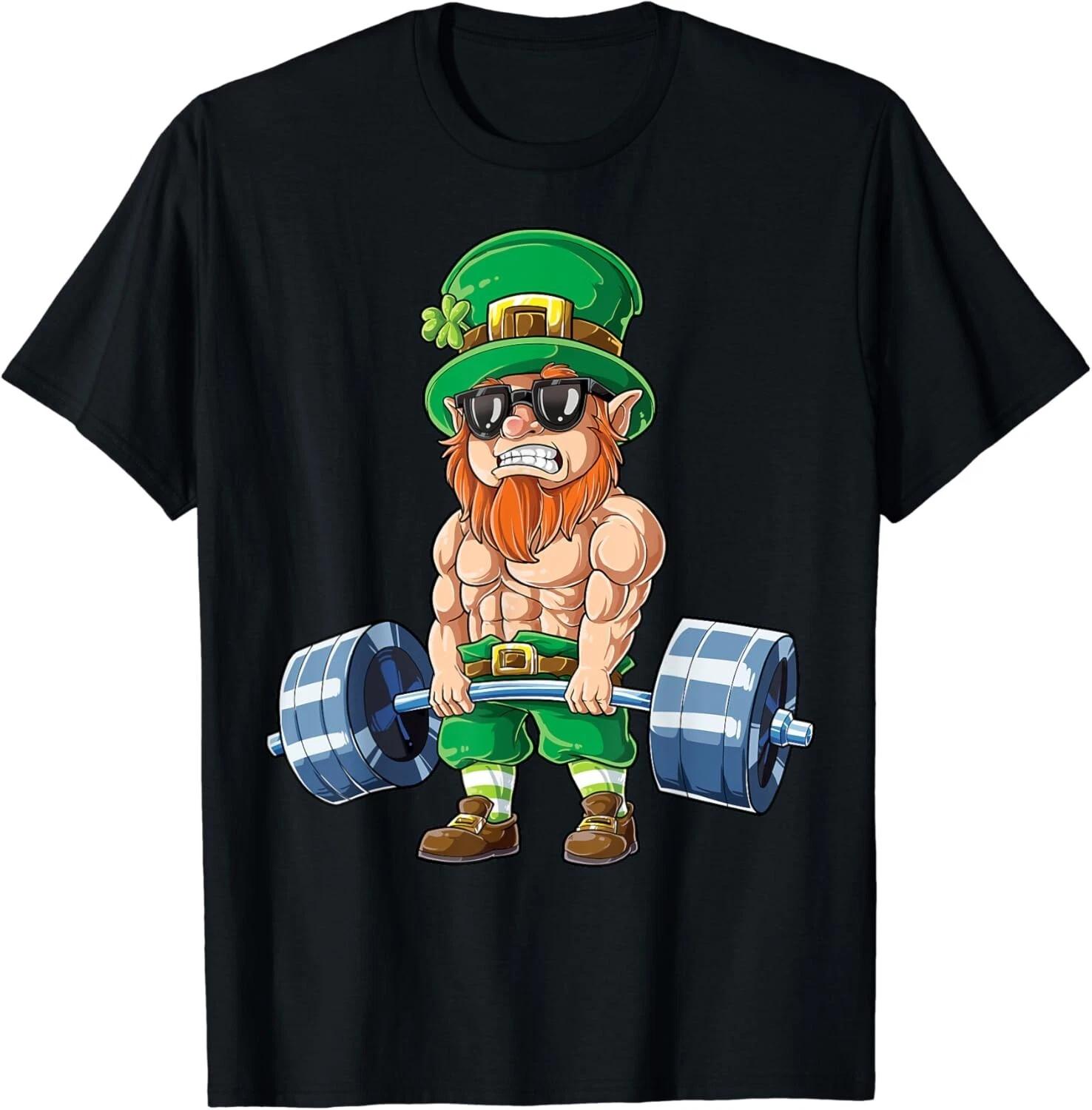 Leprechaun St Patricks Day Weightlifting Deadlift Fitness Gift Unisex T-Shirt S