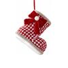 Plaid Christmas Boot Hanging Ornament with for Holiday Tree and Home Decoration