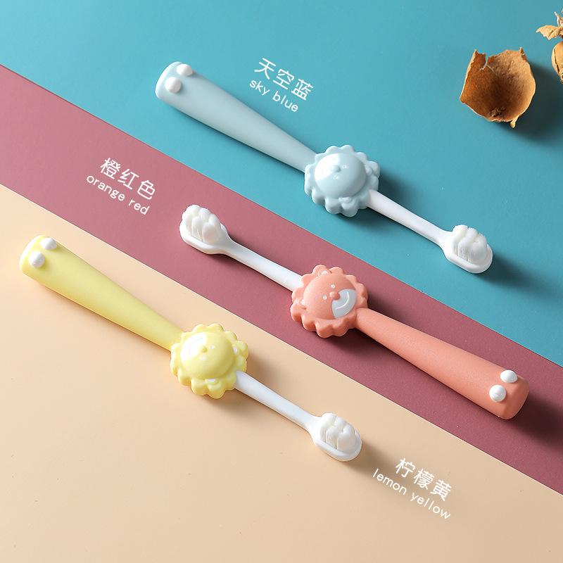 Cute Cartoon Little Lion Children's Soft Toothbrush for Ages 2-6 - Single Pack, Soft Bristles, High Quality