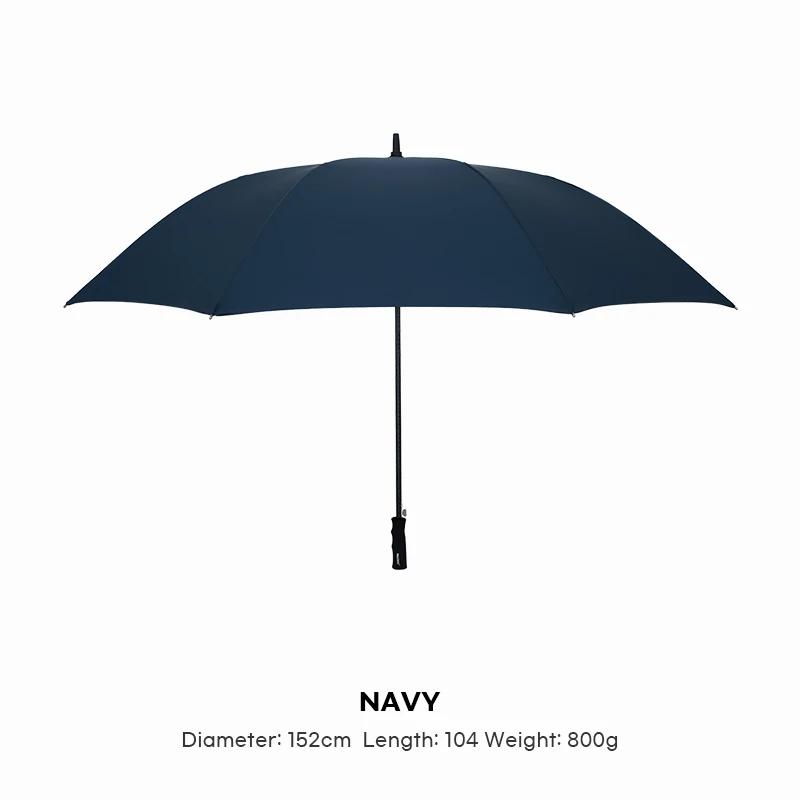 

152 см большой зонт ветрозащитный прочный 8K зонт для гольфа для мужчин роскошный зонт с длинной ручкой для отдыха на открытом воздухе от дождя синий