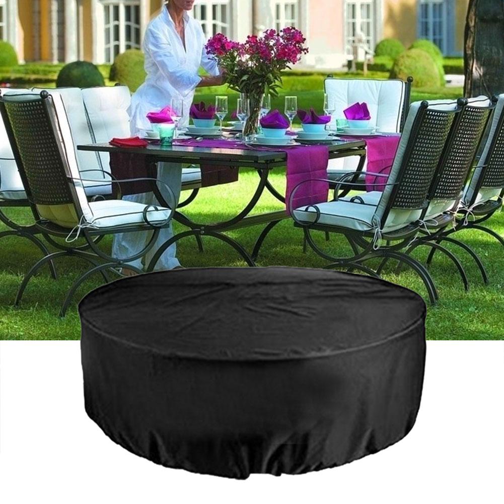 Copertura rotonda in tessuto Oxford per mobili da esterno, antipolvere, impermeabile, per tavolo e sedia da giardino e patio