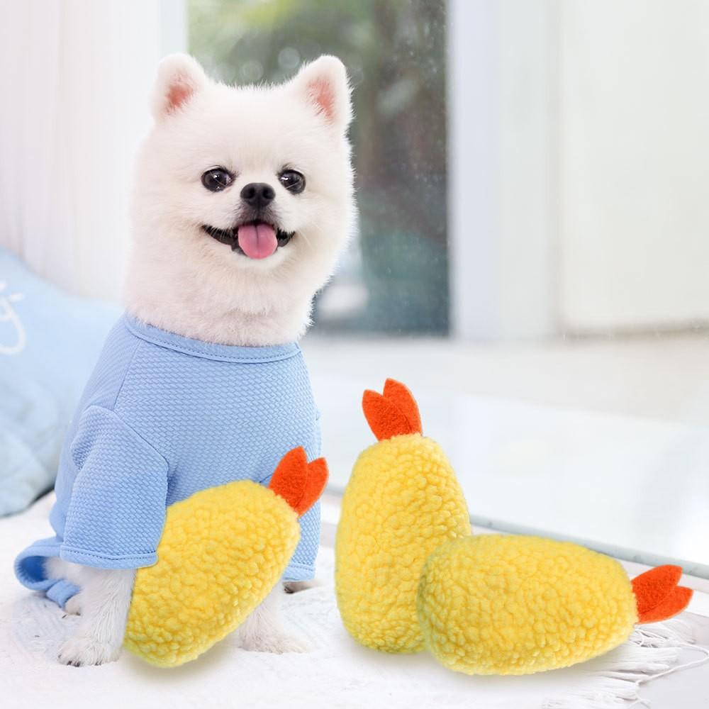 Haustierhund knirscht mit den Zähnen, um Langeweile zu lindern, und bissfestes Fried Chicken Plüsch-Quietschspielzeug Katzen-Teddy-Produkte