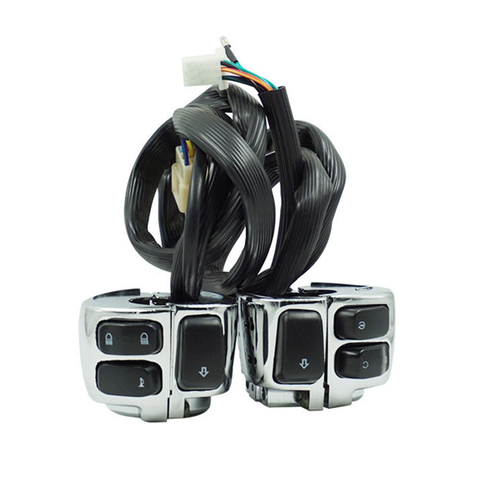 

High-performance 1 25mm Handlebar Switch Control with Wiring Harness for High/Low Beam Horn Turn Signal Light Durable