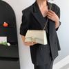 Chain Crossbody Bag Women 2023 Summer New Fashion Bag Women Simple Shoulder Bag Street Trendy Pu Material Small Square Bag