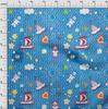 oneOone Cotton Flex Blau Stoff Kinder Nähen Material Druck Stoff Meterware 40 Zoll