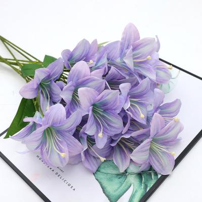 Simulated Flower Fake Lilies Silk Material Realistic Appearance Faux Flower Home Office Wedding Party Christmas Decoration