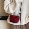 Premium textur retro liten väska dam ny mode nisch mångsidig axelremsväska axel liten fyrkantig väska