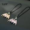 Holiday Car Gift Bling Rhinestone Bat Hanging Accessories, Halloween Sparkly Rear View Interior Decoration Mirror Charm, Cute Ornament for Men
