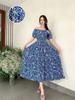 Off-Shoulder One-Neck Cotton Silk Dress Children's Summer Dress Bohemian Island Vacation Dress Travel Beach Dress