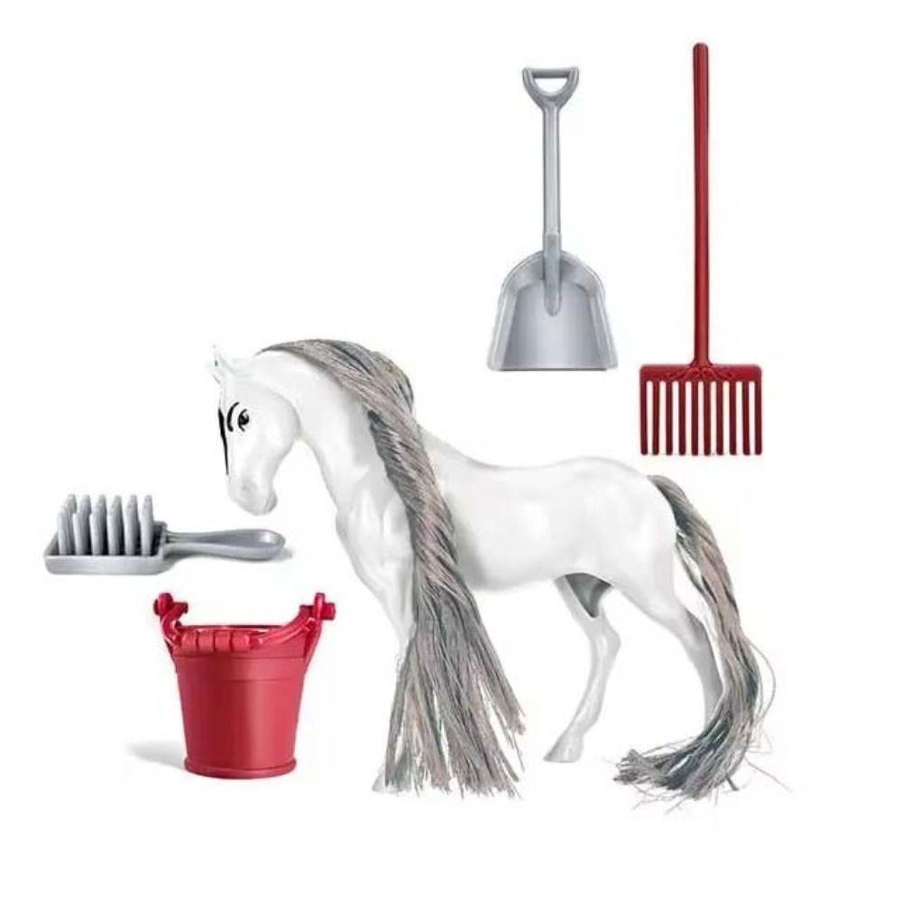 Farm Animal Horse Animal Model Can Comb Hair Horse Action Figure Ranch Horse Model Toys Kids Toy