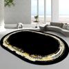 Oval Luxury Living Room Carpet Washable Soft Rugs for Bedroom Big Sofa Table Home Decoration Simple Floor Mats