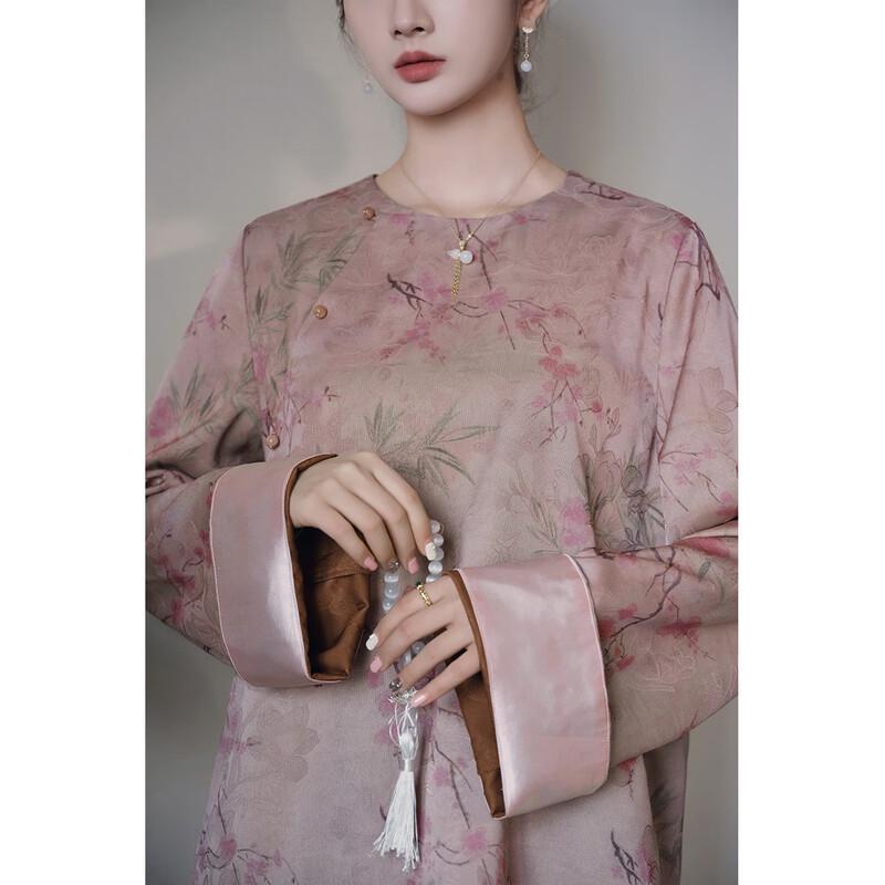 JK&JS New Chinese Style Floral Blouse