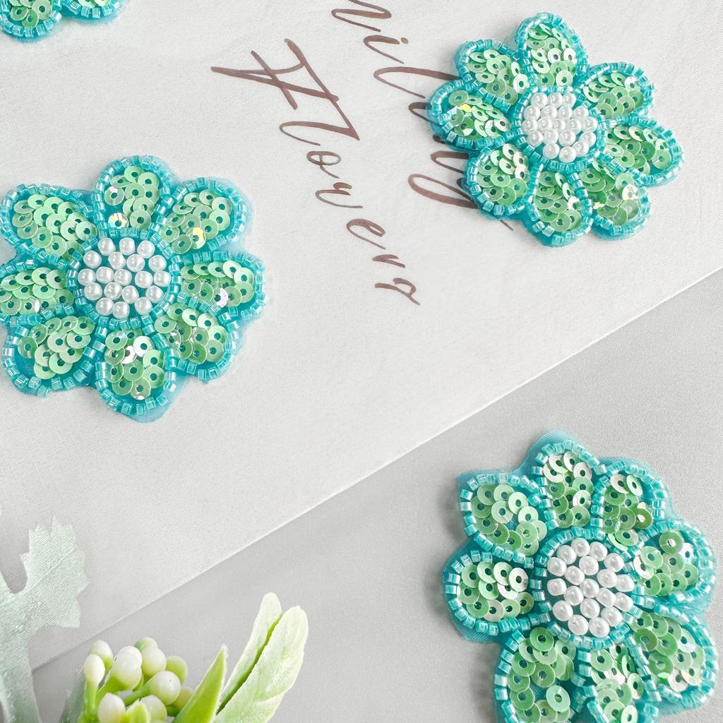 Bead Sequin Patch Sticker Bead Flower Decorative Clothing Dress Pants T-Shirt Decal Accessories Cloth Sticker Accessories